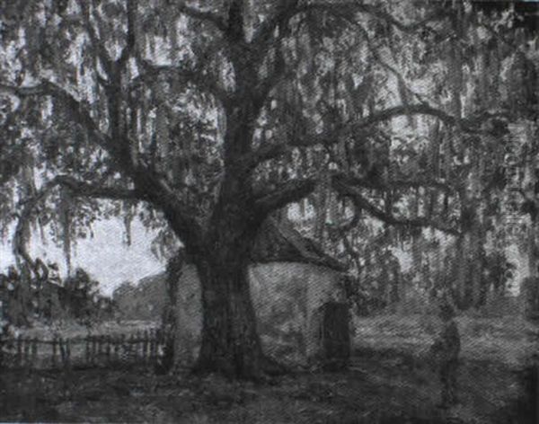 Live Oak With Spanish Moss Oil Painting by Wilson Henry Irvine