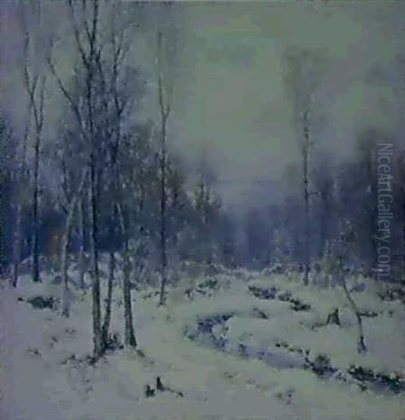 Snow Bound Brook Oil Painting by Wilson Henry Irvine