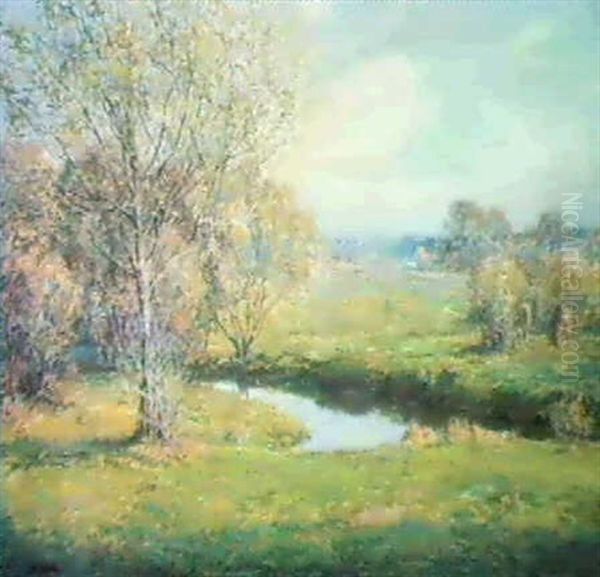 Spring In Old Lyme Oil Painting by Wilson Henry Irvine