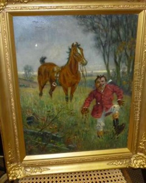 Huntsman Dismounted Oil Painting by William Irving