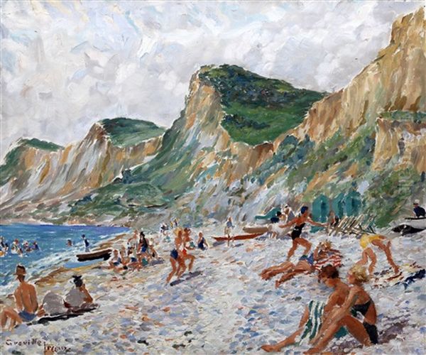 Furling The Mainsail; Eype Beach, Dorset And Watch House Polperro (3 Works) by Greville Irwin