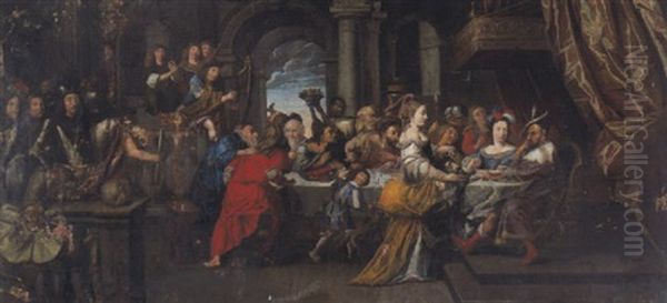 Das Gastmahl Des Herodes Oil Painting by Isaac Isaacsz