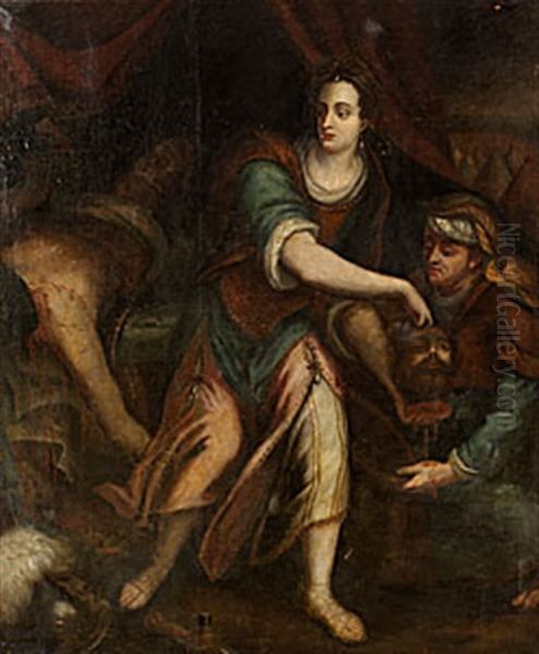 Judit Med Holofernes Huvud Oil Painting by Pieter Fransz Isaacsz