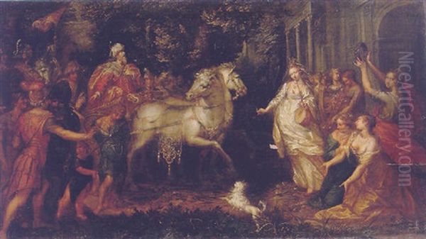 Jephthah's Daughter Oil Painting by Pieter Fransz Isaacsz