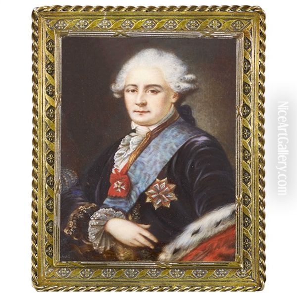 Bildnis Von Stanislaus Ii August Poniatowski (1732-1798) Oil Painting by Jean-Baptiste Isabey