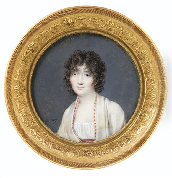 Portrait De Femme, Dit Madame Coutteau Oil Painting by Jean-Baptiste Isabey