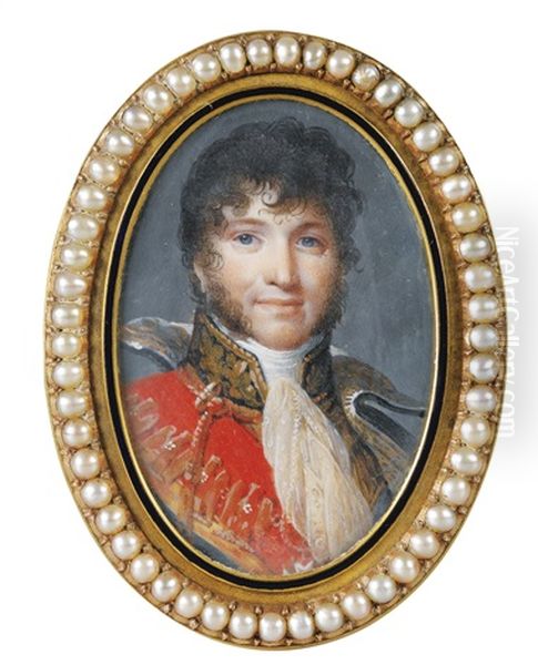 Portrait De Joachim Murat, Marechal De L'empire, Grand-duc De Berg Et Cleves, Roi De Naples Oil Painting by Jean-Baptiste Isabey