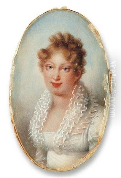 Portrait De L'imperatrice Marie-louise Oil Painting by Jean-Baptiste Isabey