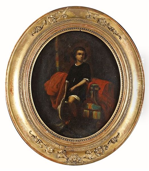 Portrait Du Duc De Montpensier A L'age De 13 Ans Oil Painting by Jean-Baptiste Isabey