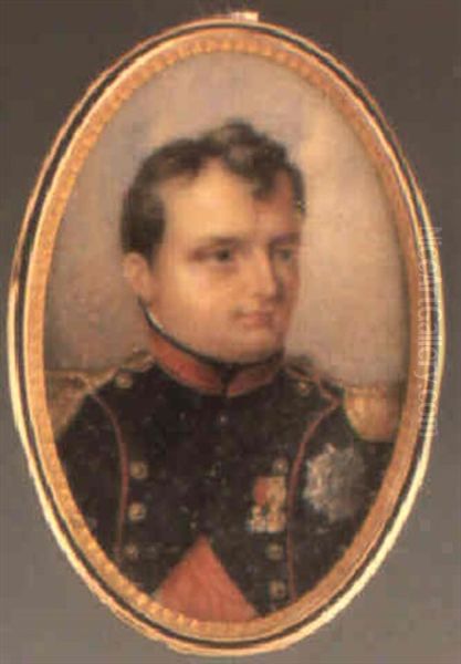 Portrait Of Napoleon Wearing Uniform Of National Guard Oil Painting by Jean-Baptiste Isabey