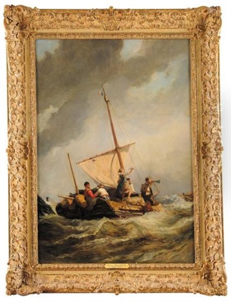 Le Salut Oil Painting by Louis-Gabriel-Eugene Isabey