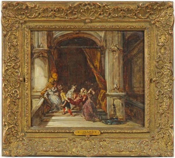 Assassinat Du Duc De Guise Oil Painting by Louis-Gabriel-Eugene Isabey