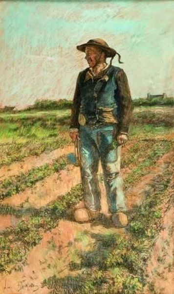 Paysan Breton Oil Painting by Leon Bartholome