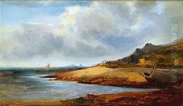 Bord De Mer Oil Painting by Louis-Gabriel-Eugene Isabey