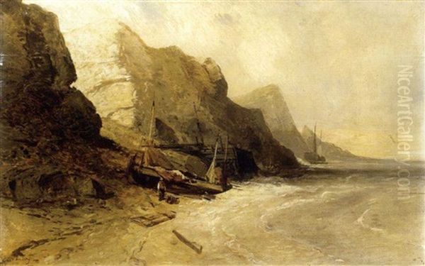 Coastal View Oil Painting by Louis-Gabriel-Eugene Isabey