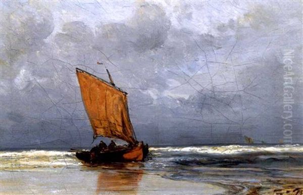 Retour De La Peche Oil Painting by Louis-Gabriel-Eugene Isabey