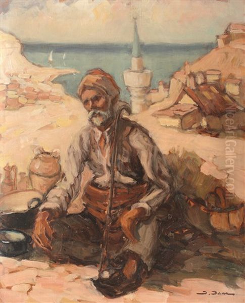 Merchant At Balcic Oil Painting by Joan Isac