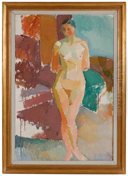 Standing Nude Oil Painting by Karl Isakson