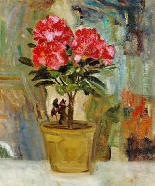 Rhododendron Oil Painting by Karl Isakson