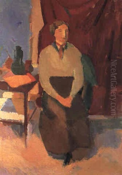 Portraet Af Bertha Brandstrup Oil Painting by Karl Isakson