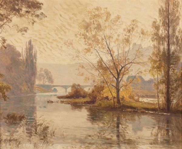 Bord De Riviere Oil Painting by Emile Isembart