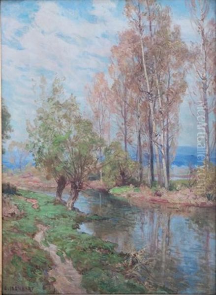 Paysage Franc-comtois Oil Painting by Marie-Victor-Emile Isenbart