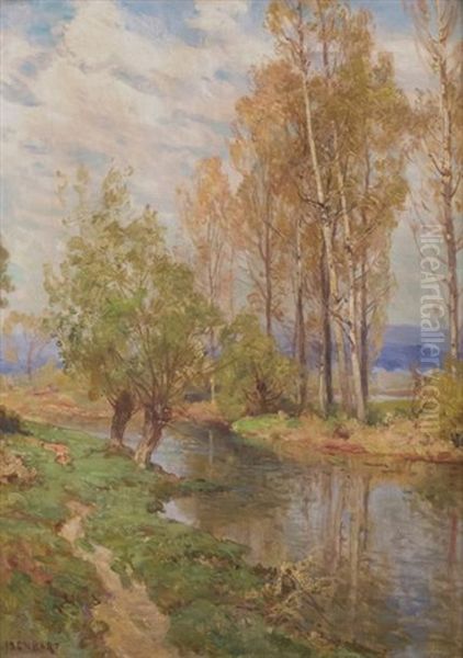 Paysage Franc-comtois Oil Painting by Marie-Victor-Emile Isenbart