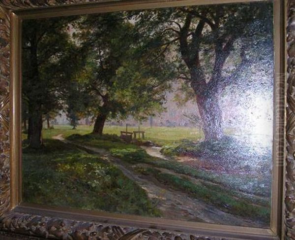 Allee Sous Les Arbres Oil Painting by Marie-Victor-Emile Isenbart