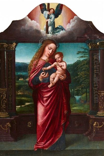 The Virgin And Child Oil Painting by Adriaen Isenbrant