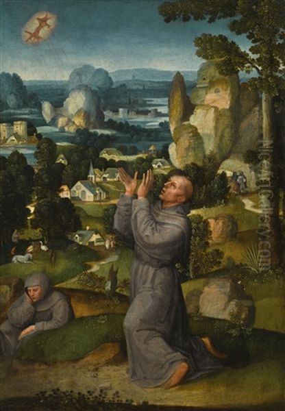 The Stigmatisation Of Saint Francis Oil Painting by Adriaen Isenbrant