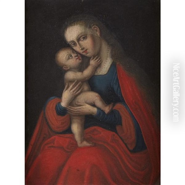 Madonna And Child Oil Painting by Adriaen Isenbrant