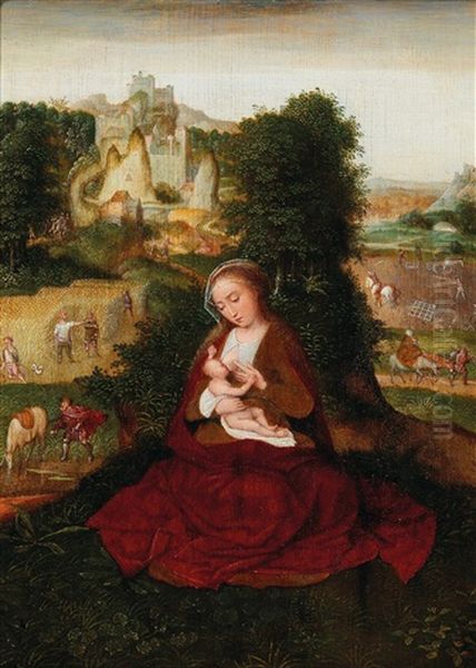 The Rest On The Flight Into Egypt by Adriaen Isenbrant