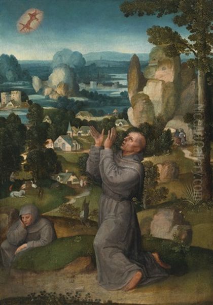 The Stigmatization Of Saint Francis Oil Painting by Adriaen Isenbrant