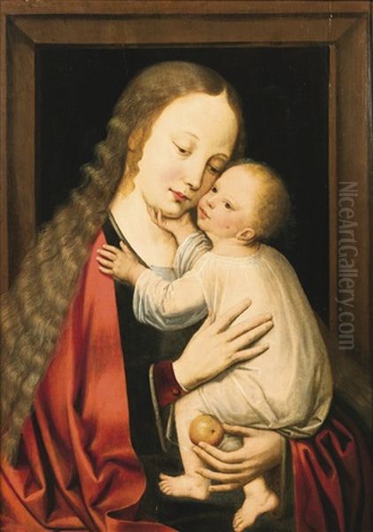 Virgin And Child Oil Painting by Adriaen Isenbrant