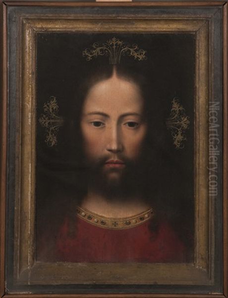 Jesucristo Como Salvador Del Mundo Oil Painting by Adriaen Isenbrant