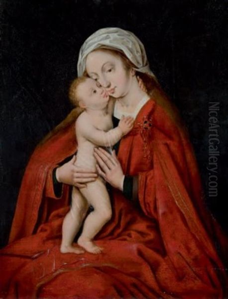 La Vierge A L'enfant Oil Painting by Adriaen Isenbrant