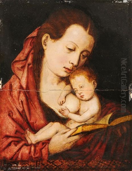 Maria Lactans Oil Painting by Adriaen Isenbrant