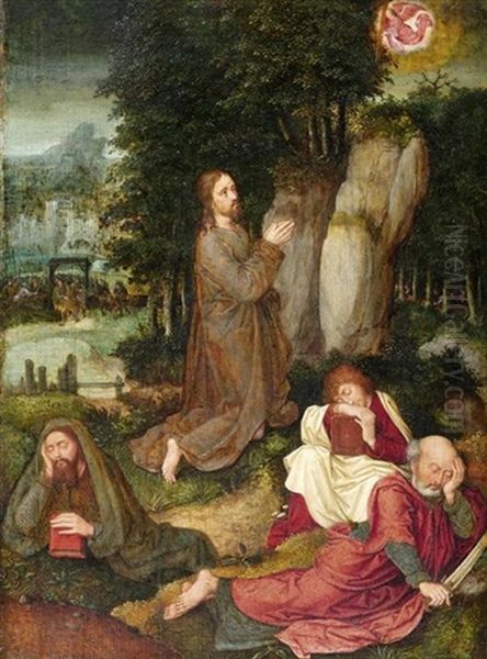 Jesus Am Olberg Oil Painting by Adriaen Isenbrant