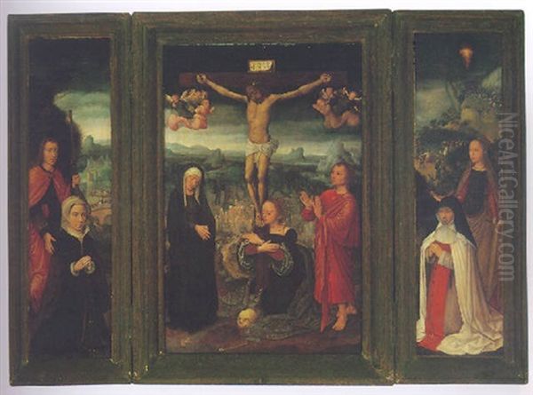 The Crucifixion Oil Painting by Adriaen Isenbrant