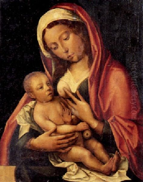 Maria Lactans Oil Painting by Adriaen Isenbrant