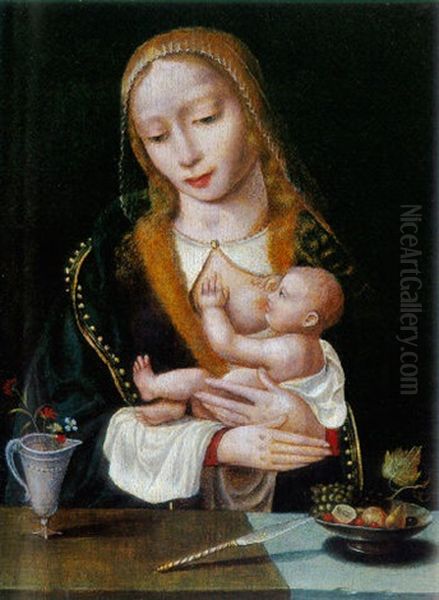 Vierge A L'enfant Oil Painting by Adriaen Isenbrant