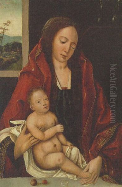 The Madonna And Child Oil Painting by Adriaen Isenbrant