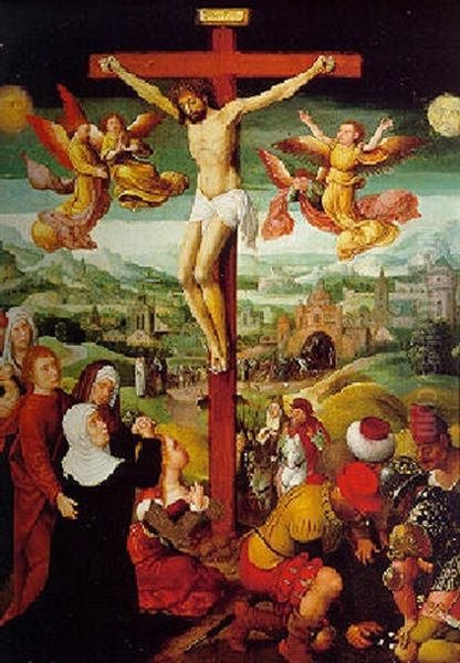 The Crucifixion Oil Painting by Adriaen Isenbrant