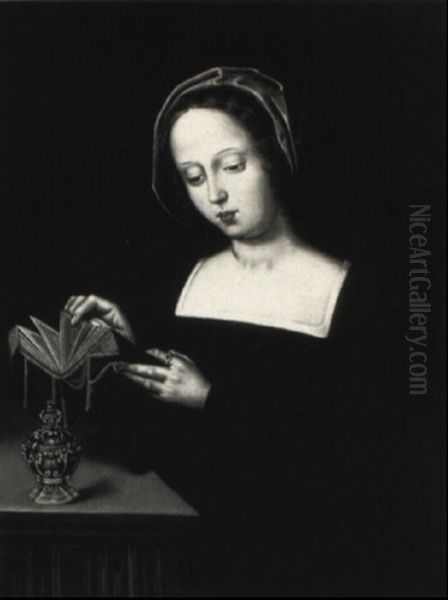 Mary Magdalen Reading Oil Painting by Adriaen Isenbrant