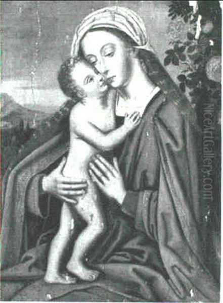 Madonna And Child Oil Painting by Adriaen Isenbrant