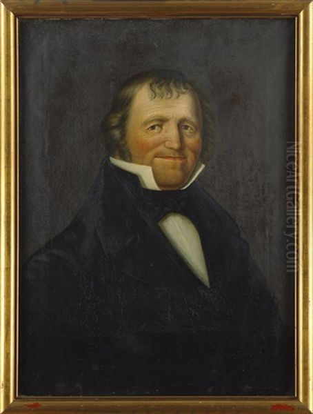 Portrait Of Johan Baptist Muller Oil Painting by Johann Baptist Isenring