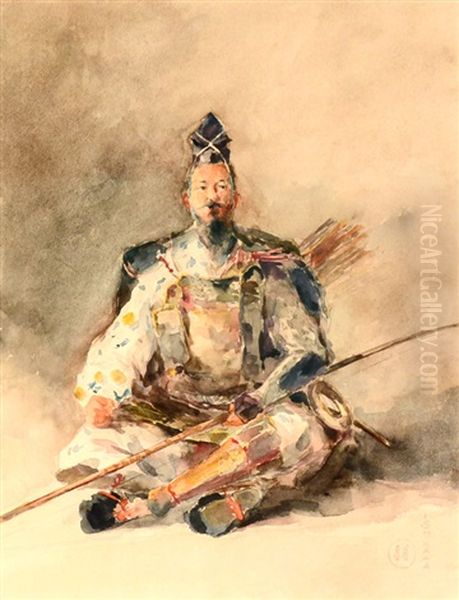 Samurai Warrior Oil Painting by Kin'ichiro Ishikawa