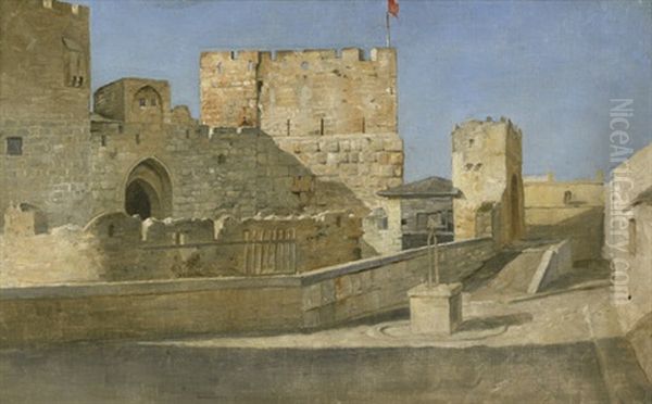 Ansicht Der Davidszitadelle In Jerusalem Mit Den Turmen Des David Und Des Hippicus by Daniel Israel