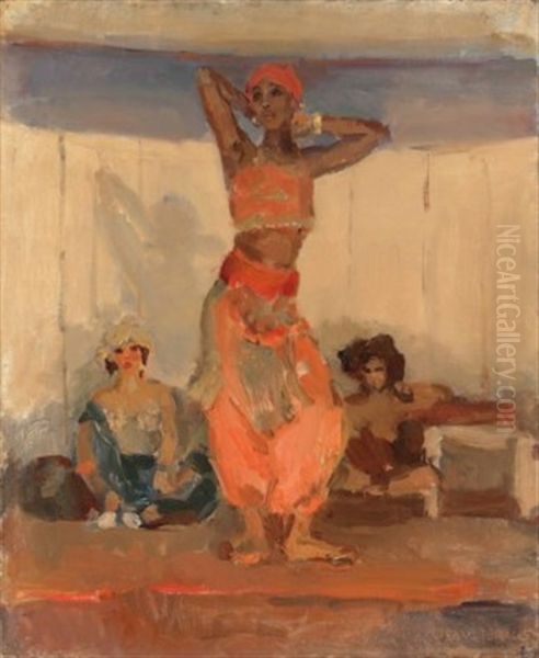 A Dancer Oil Painting by Isaac Israels