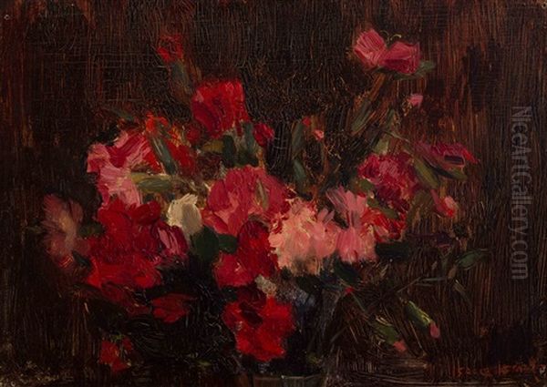 Carnations (circa 1919) Oil Painting by Isaac Israels